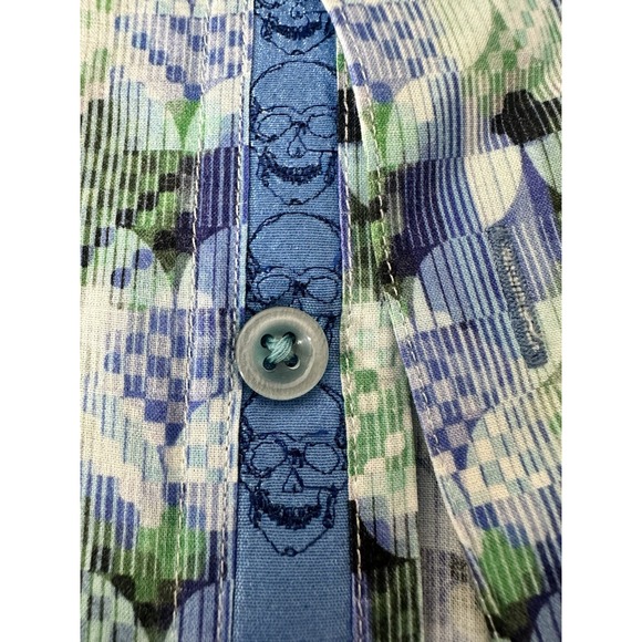 Robert Graham Shirt Men's 2XL Short Sleeve Button Up Designer Luxury Formal - Picture 9 of 10